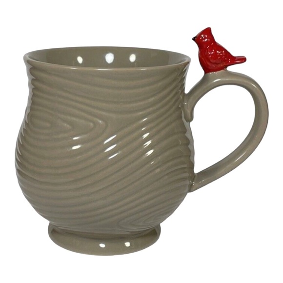 Temp-tations by Tara Woodland l6 oz Mug Tree Ring With Red Cardinal - Picture 1 of 7